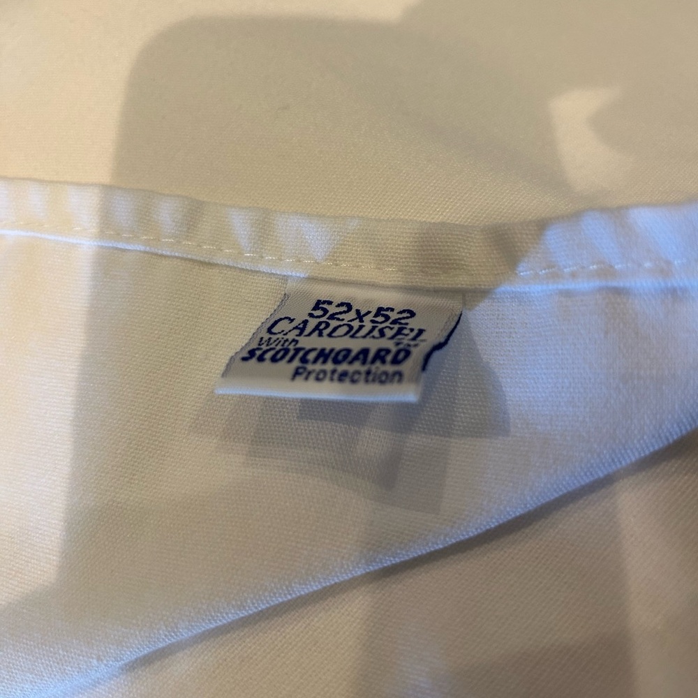 Carousel White Tablecloth